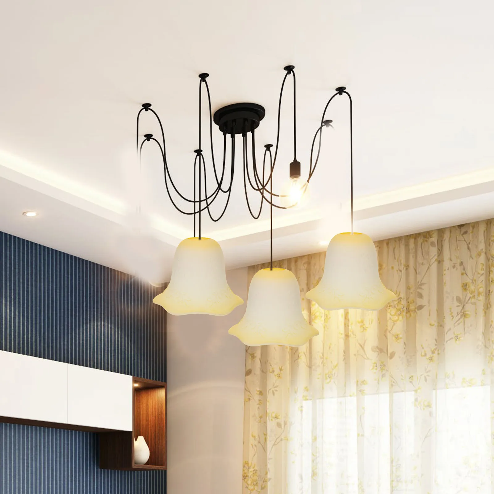 

Glass Lamp Shade Elegant Hanging Pendant Ceiling Light Fixture Replacement Glass Lamp Cover Ceiling Light Covers Replacements