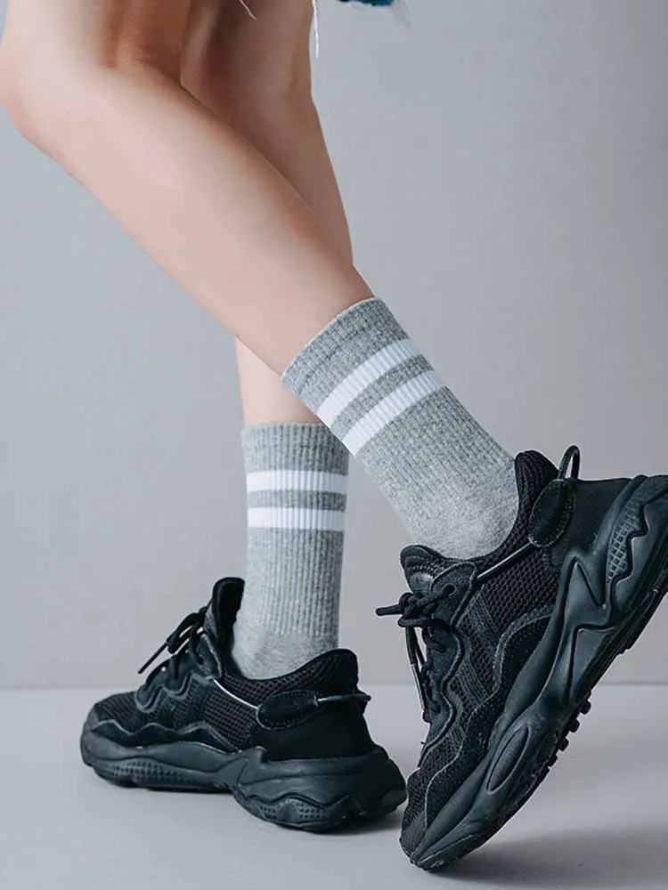 Белые носки в полоску Harajuku Kawaii, забавные милые носки в стиле хип-хоп, скейтборд Mujer, женская уличная одежда, Calcetines, черные Skarpetki Meia