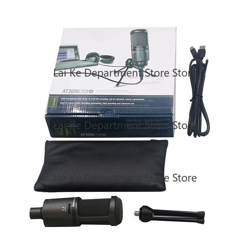 AT2020USB Wired Condenser Microphone for Streaming, Recording, Meetings, Vocals, Audio Interface, Live Broadcast