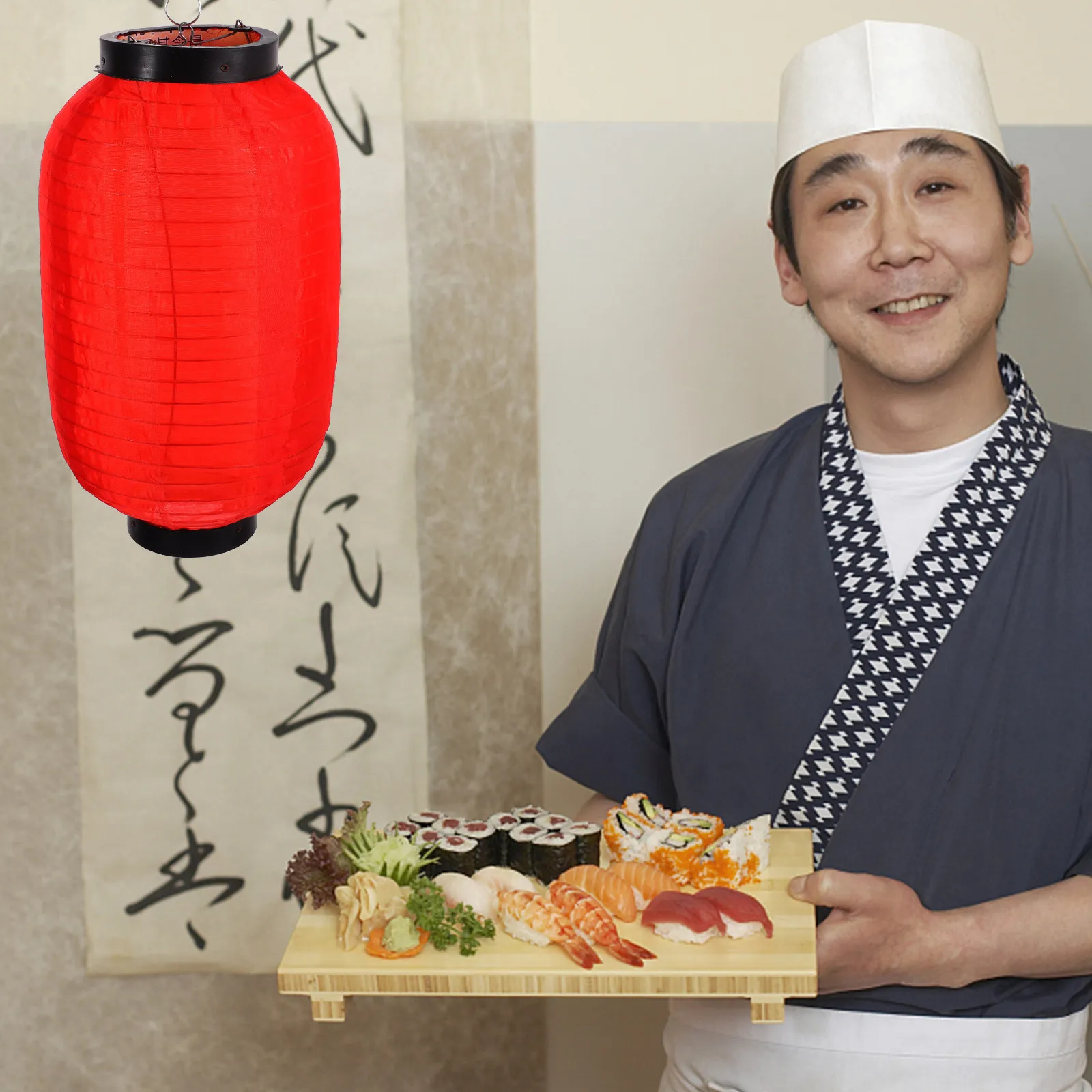 

Набор из 4 японских водонепроницаемых складных подвесных фонарей для декора ресторанов, суши-баров, барбекю, вечеринок на открытом воздухе, рекламных мероприятий