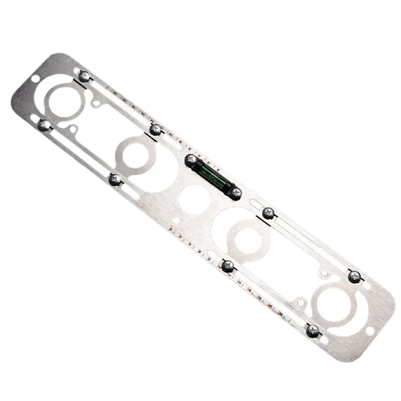 Adjustable Shower Pipe Level Ruler, Multi-Function Water Heater Hole Positioner, Plumbing Installation Level Tool