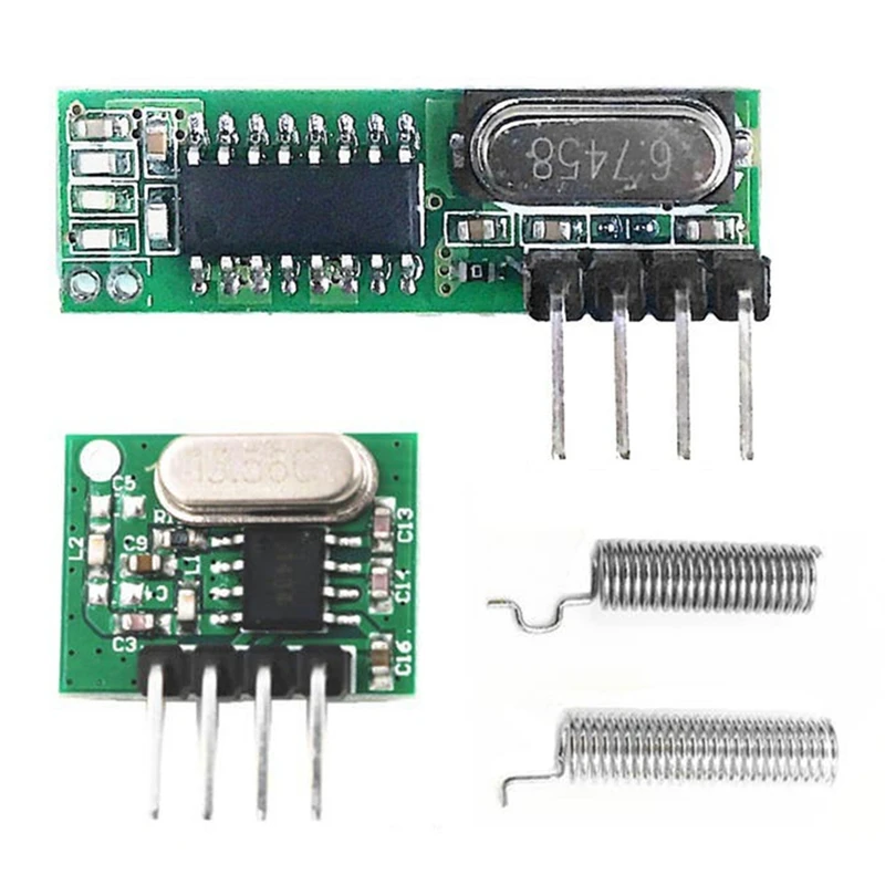 A23F-433 Mhz Superheterodyne RF Receiver And Transmitter Module Wireless Module Diy Kit Antenna