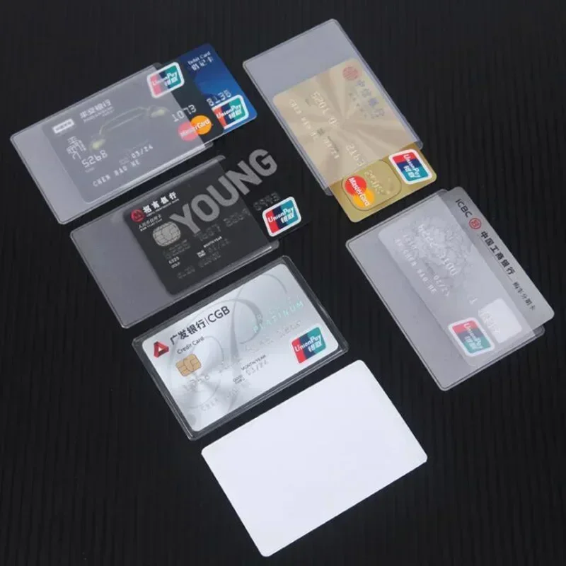 1/5/10PC Waterproof Transparent Card Holder Plastic Protector Case Business Bus Bank Credit Card Protector ID Card Badge Holders