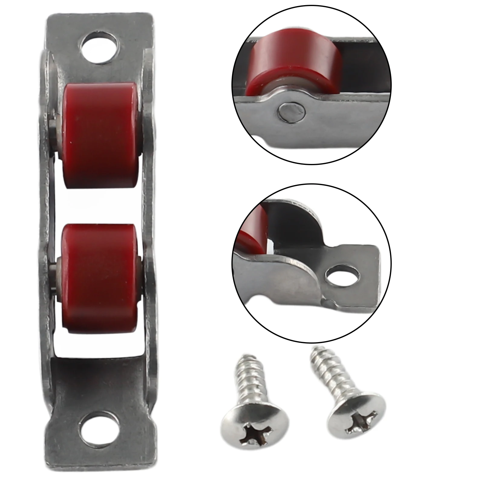 1pc Stainless Steel Door Window Silent Nylon Pulley Slot Wheel Sliding Door Fittings Glass Door Sliding Rollers