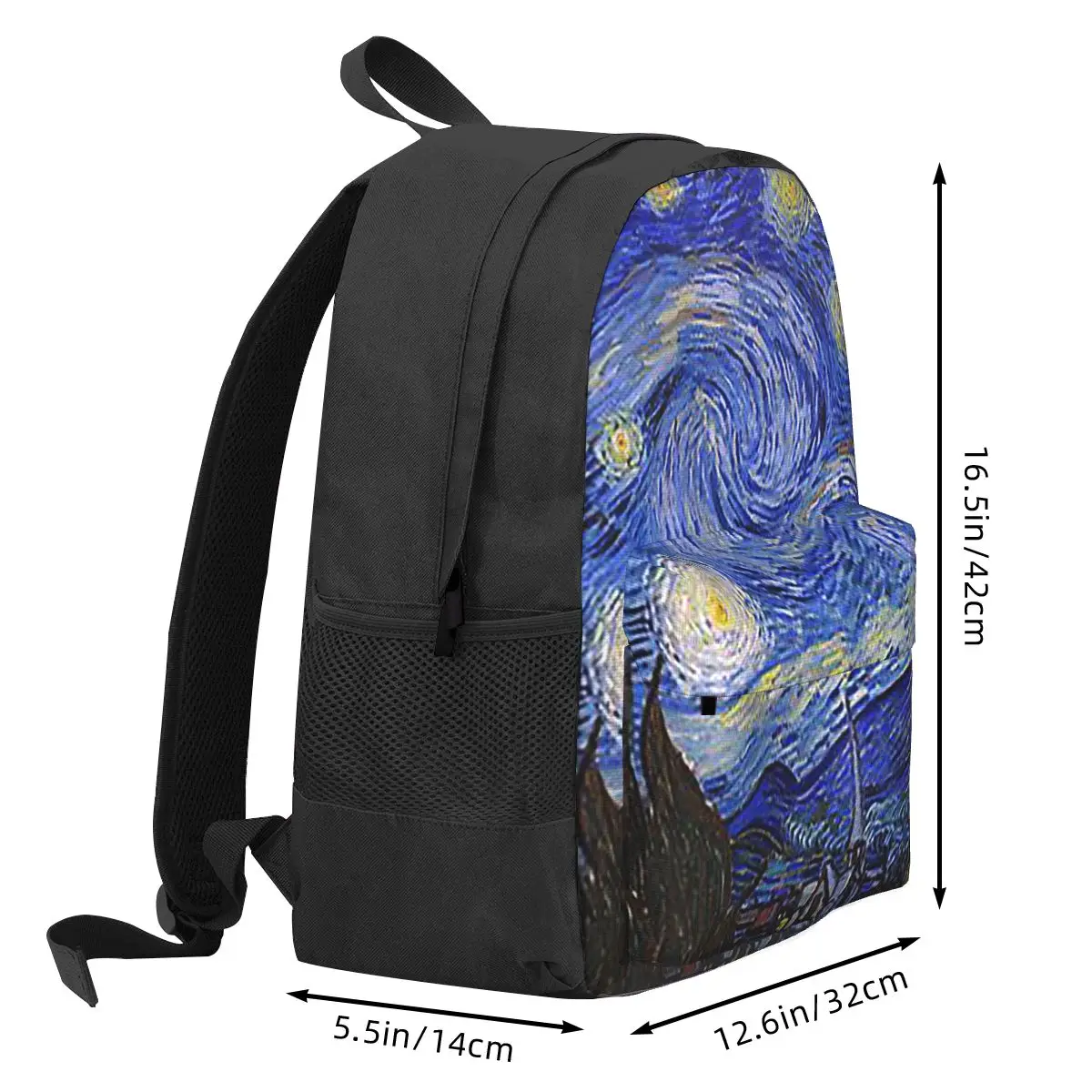 The Starry Night By Vincent Van Gogh Backpack Hot Sale Daypack Large Capacity Kids BookBagSchool Bag Shoulder Bags for Men Women