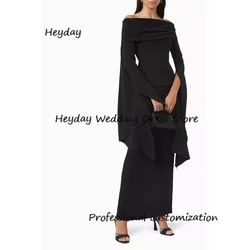 Heyday Crepe Boat Neck A-Line Ankle-Length Three QuarterClassics Draped Formal Occasion Evening Party Pretty Dresses Heyday 2024