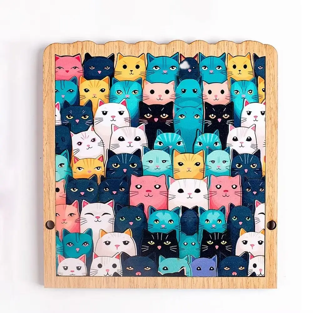 Interesting Special-shaped Wooden Puzzles High Challenge Educational Cat Puzzles Irregular Home Decor Cat Jigsaw Cat Lovers
