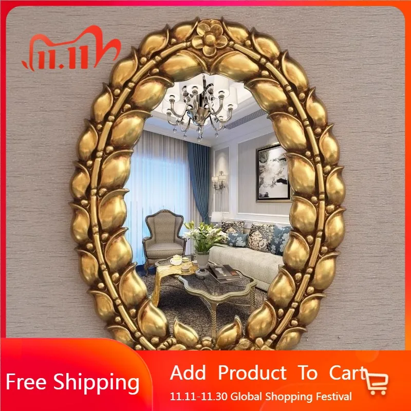 

Oval Professional Mirror Vintage Room Decor Living Room Beauty Trendy Universal Creative Mirror Salon Espelhos Home Design