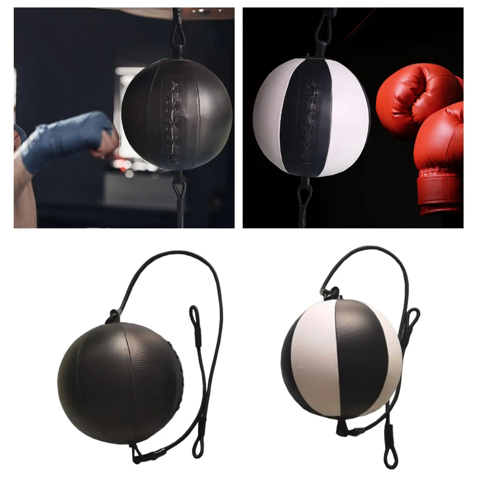 PU Boxing Ball Double End Punching Bag corda elastica Speed Ball per Sparring Workout Sports Equipment