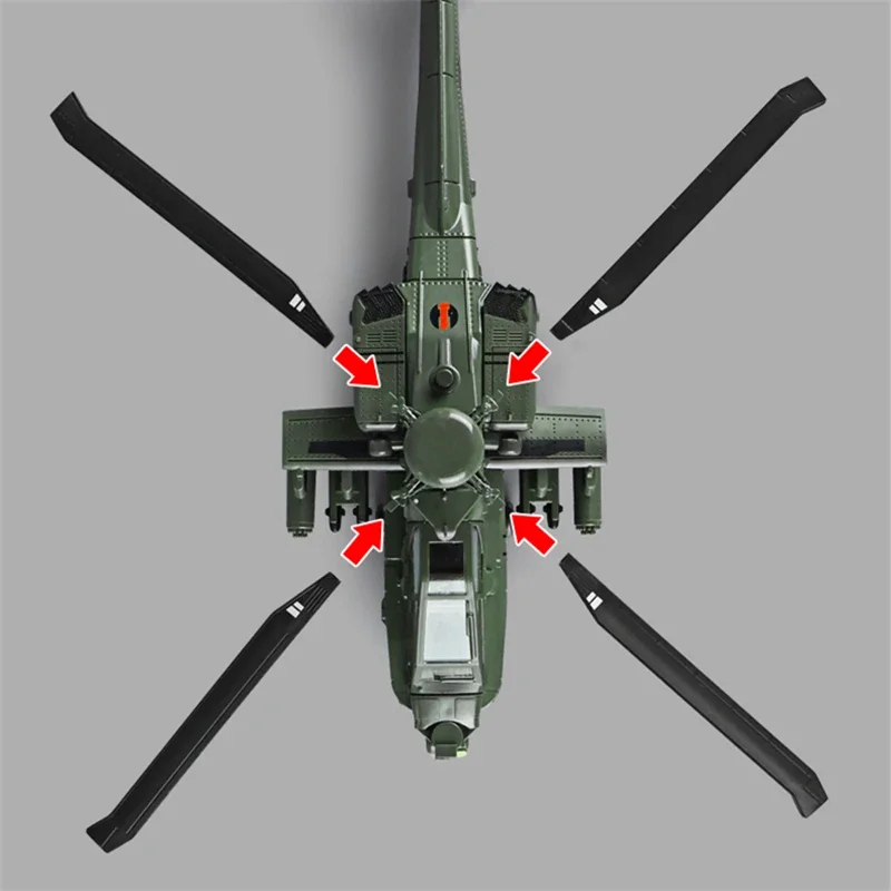 NEW America AH-64 Apache Utility Alloy Helicopter Airplane Model Simulation Metal Flying Model Sound and Light Children Toy Gift