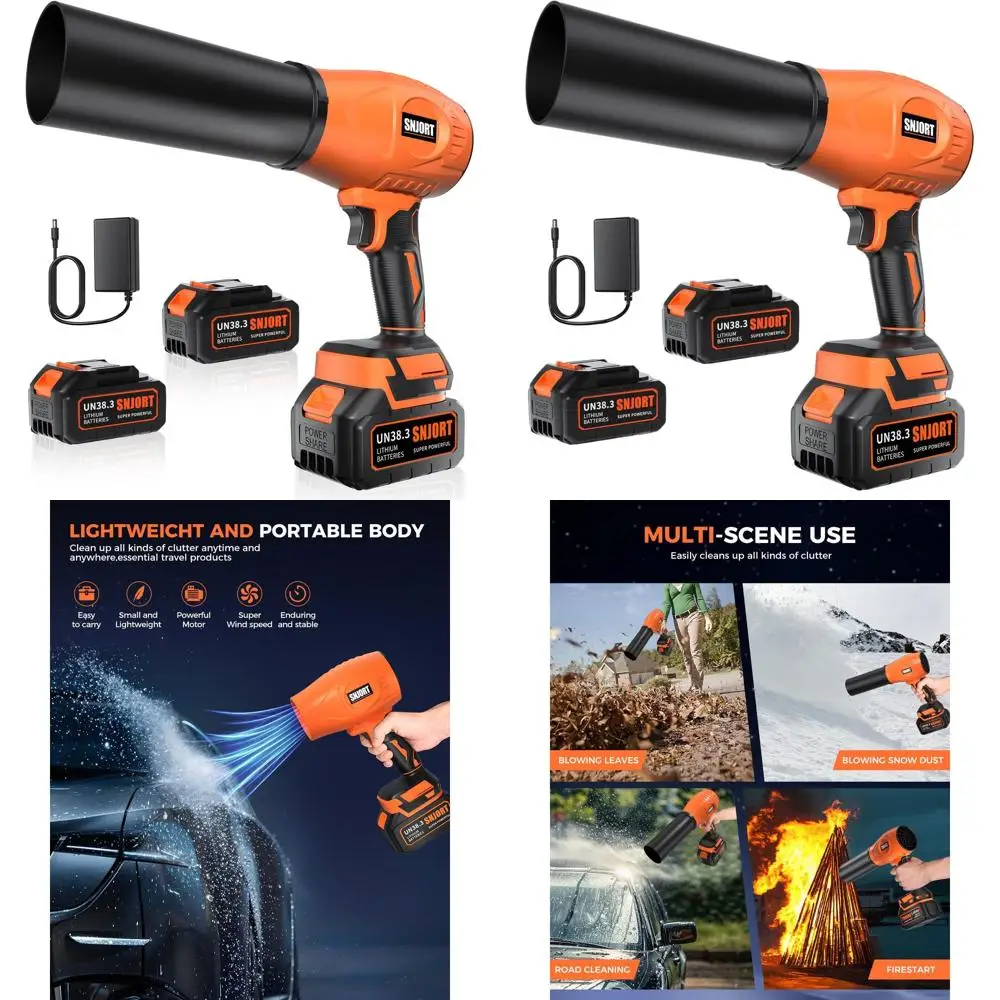 

Легкая ручная воздуходувка для листьев и пыли со скоростью 980 000 об/мин, с удлиненным соплом, идеально подходит для уборки патио, идеальный подарок на день рождения для