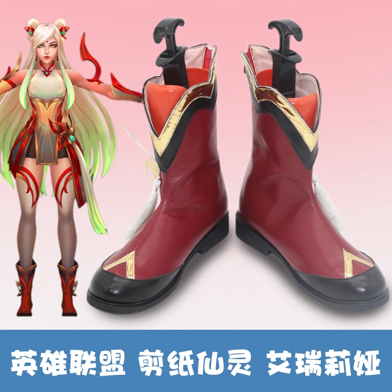 LOL Mythmaker Irelia Cosplay Schoenen Spel LOL Irelia Halloween Laarzen Mannen Vrouwen Nieuwe Huid