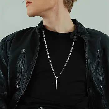 925純銀十字架項鍊,男女皆宜,經久耐用,古巴十字架吊墜項鍊,宗教飾品禮品,美國發貨 10 最佳銷售 男士十字架吊墜 - №2