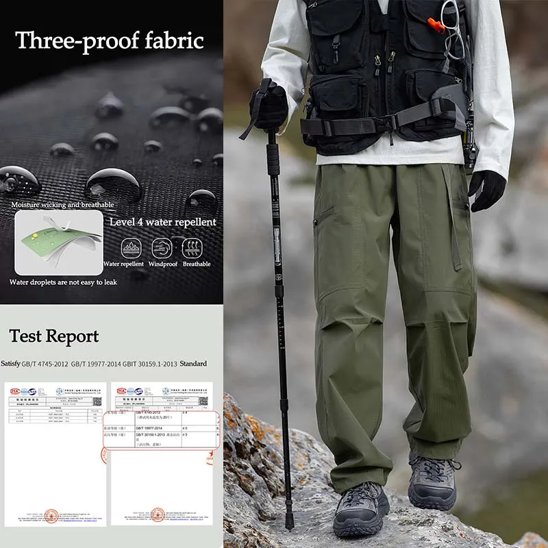 Hiking Trousers Waterproof High Quality Overalls Quick Drying Pants Fishing Camping Outdoor Camping Breathable Long Pants Autumn