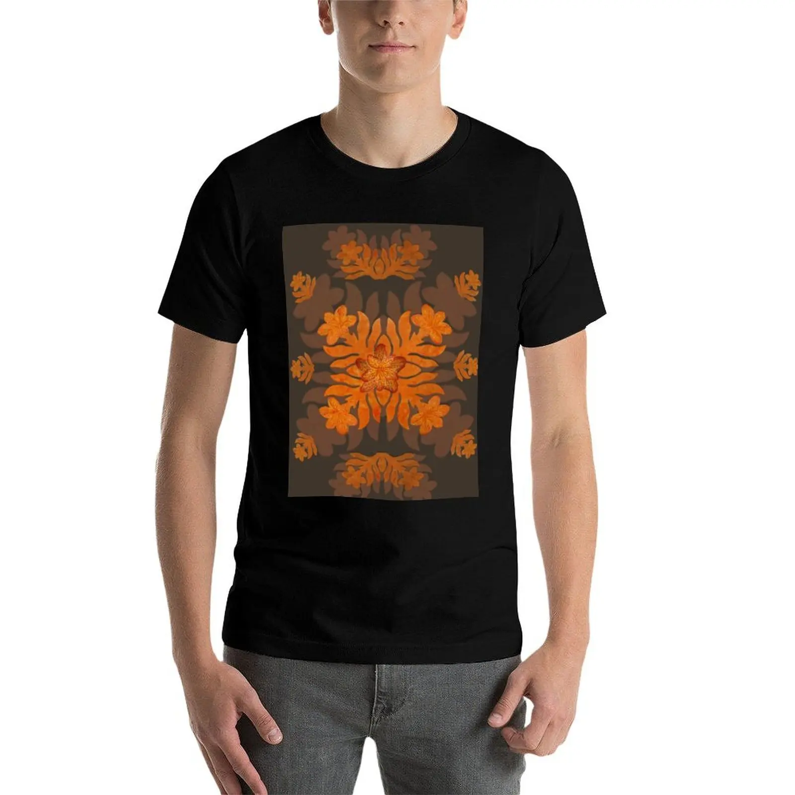 Hawaiian Quilt Series 2: Plumeria T-Shirt anime vintage clothes customs black t shirts for men image 3
