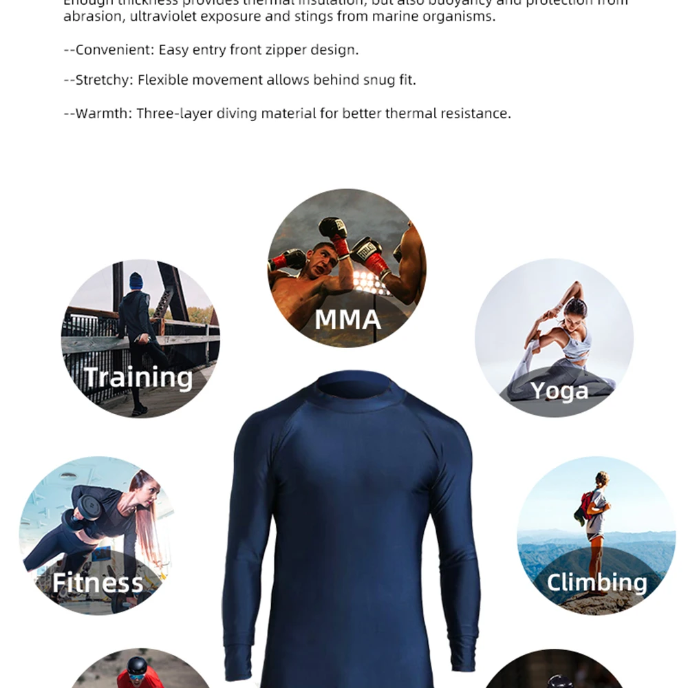 UPF50+ Protection Rashguard Men Long Sleeve Swimsuit Rash Guard Jiu Jitsu Quick Dry Surf Driving T Shirt For Swimming 5XL