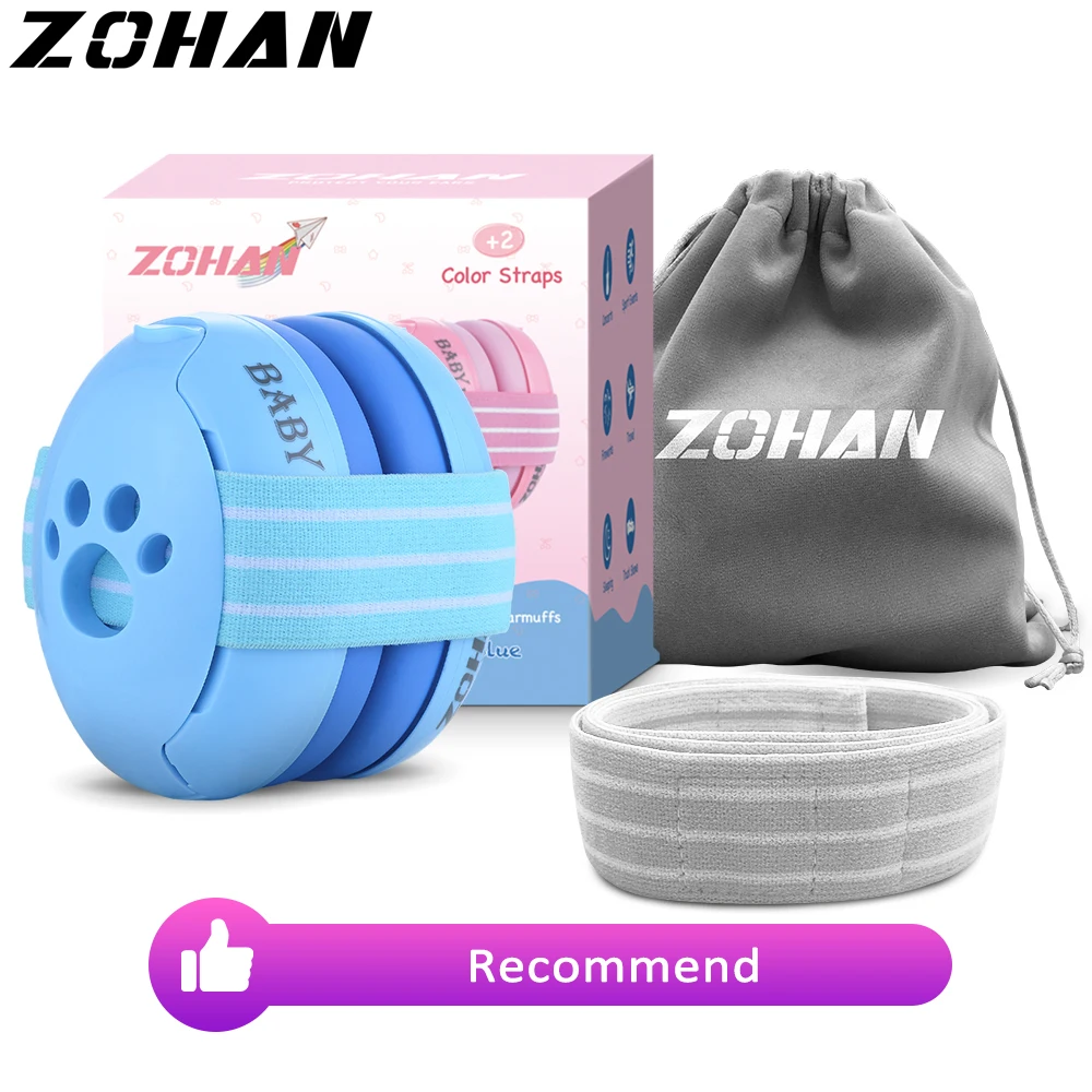 ZOHAN Baby Earmuff Toddlers earmuff Noise Canceling Infant Hearing Protection Protecter Safety Defenders Children for Airplane