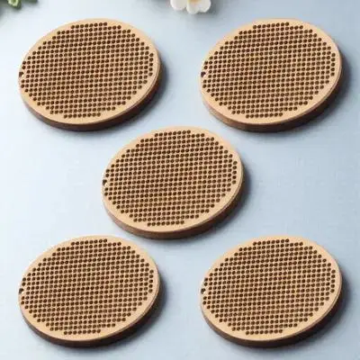 

5Pcs Mini Cross-Stitch Pendant Compact Lightweight Practical Good Choice for Lovers DIY Accessories Cross-Stitch Wood Board