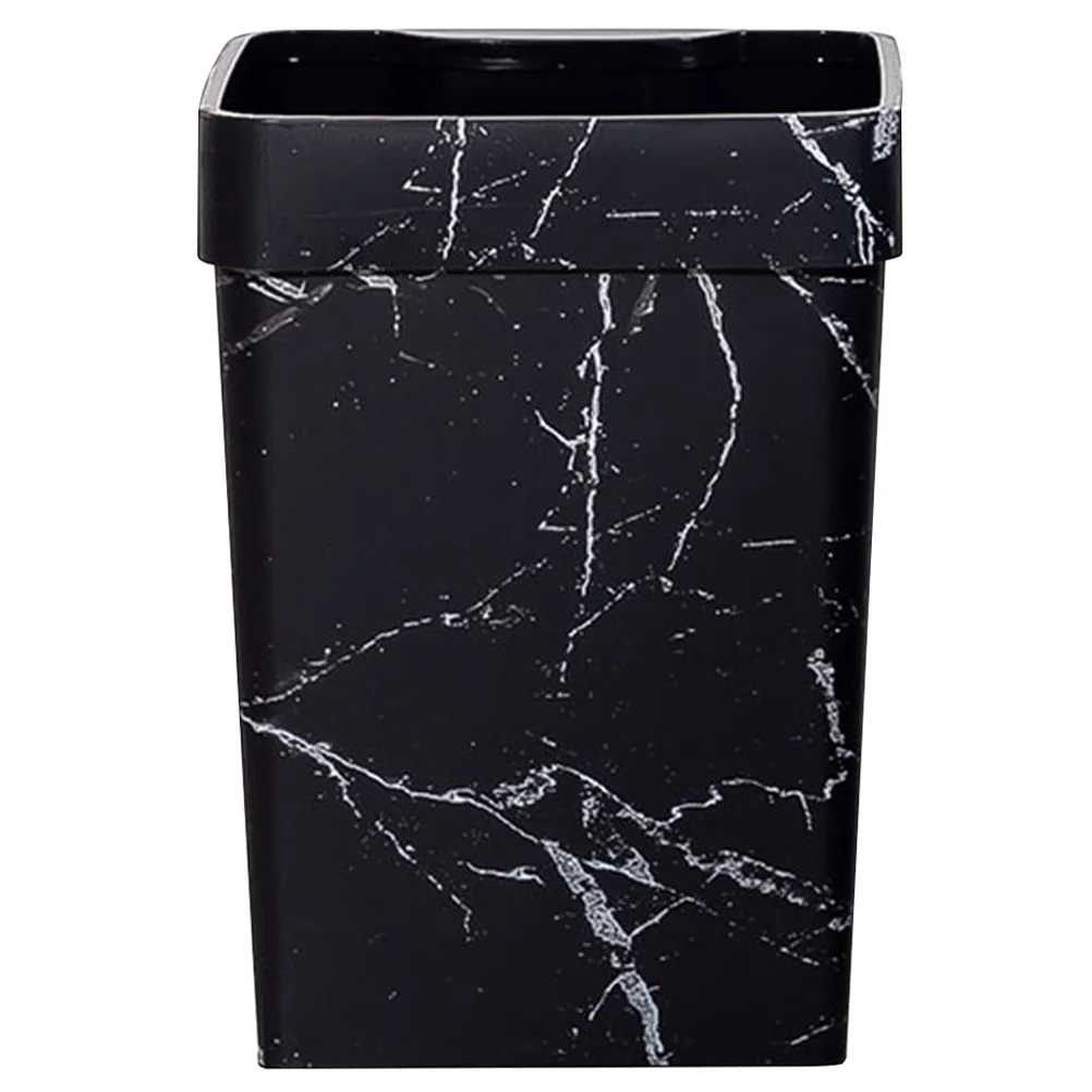 

Food Waste Bin Marble Trash Can Decor Kitchen Garbage Container Office Wastebasket Plastic Texture