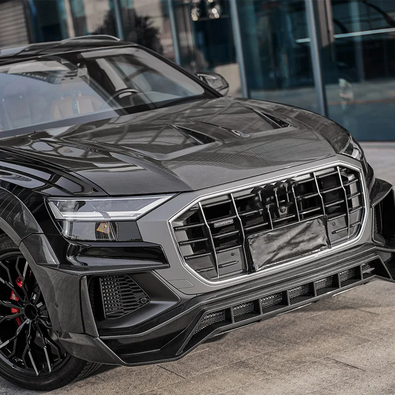 

Suitable for 2019-2024 Audi Q8MS Fiber Wet Carbon Engine Hood Non-Destructive Modification