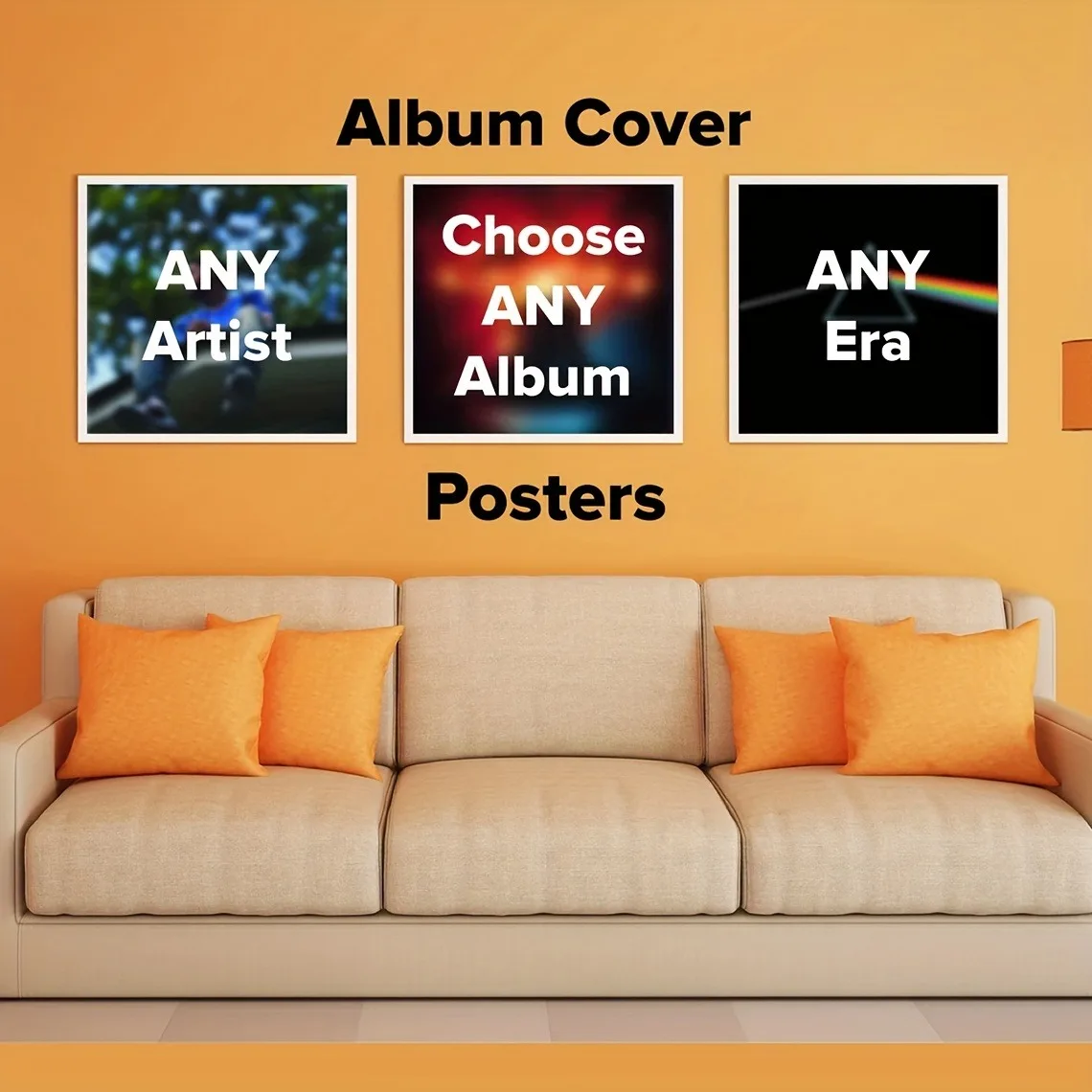 Custom Unframed Music Album Cover Art- Personalized Square Poster, Perfect for Living Room, Bedroom, Office Decor - Unique Gift