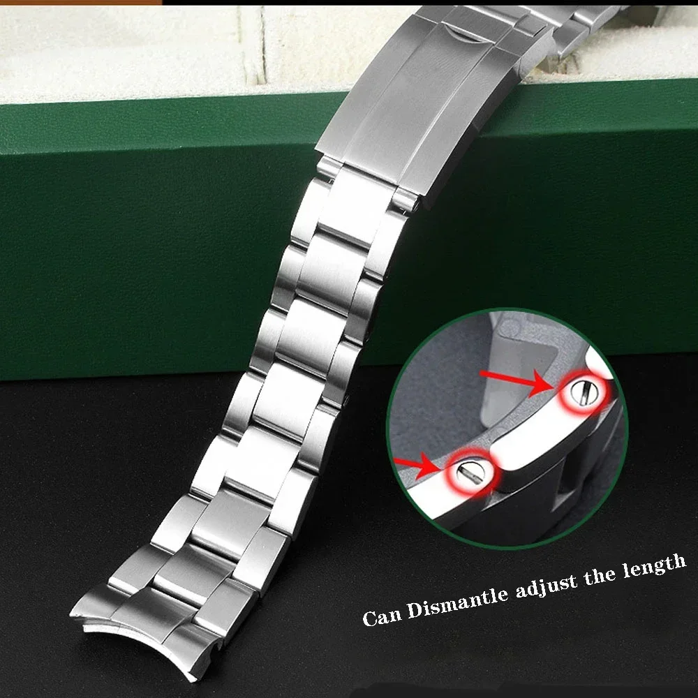 904 Stainless Steel Watch Band for Rolex SUBMARINER DAYTONA SUP GMT Men's Oyster Watch Bracelet Metal Strap 20mm 21mm