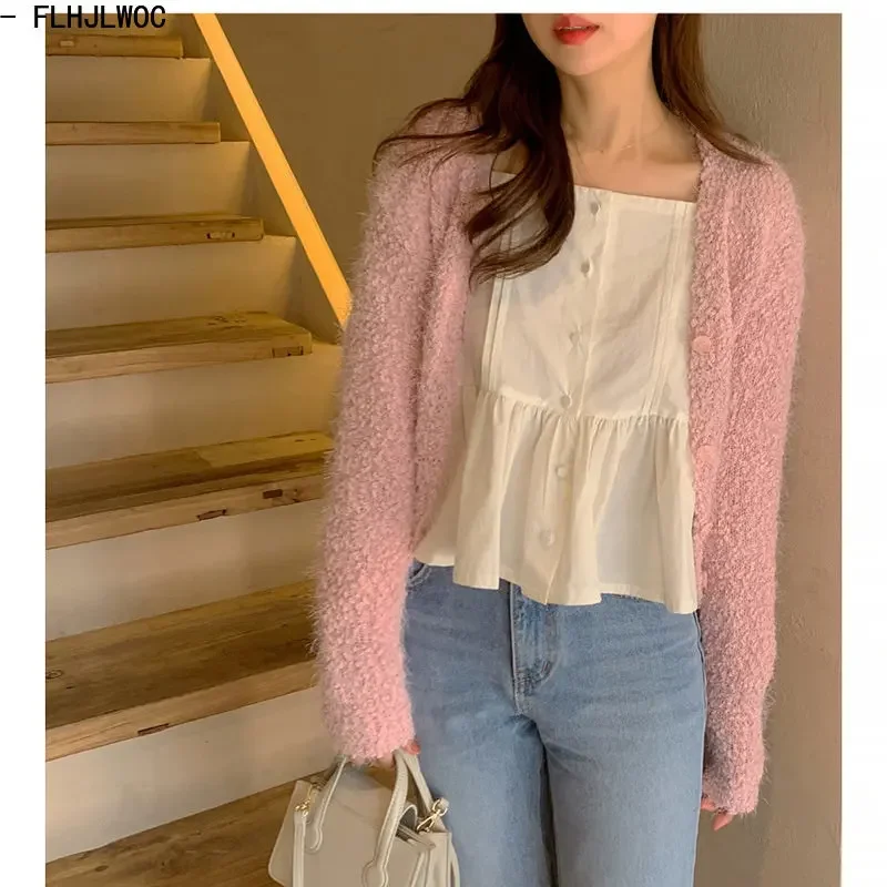 Chic Korea Vierkante Hals Tops Blusas Vrouwen 2025, Lente Leuke Japan Meisjes Effen Kleur Wit Een Lijn Buik Peplum Korte Shirts Blouses