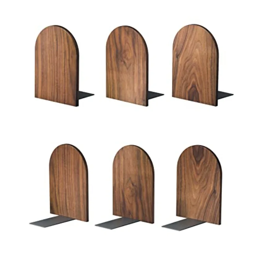 

Большие деревянные подставки для книг (3 шт.) для тяжелых книг, 7x4x5 дюймов, из массива ореха, усиленные, для мужчин