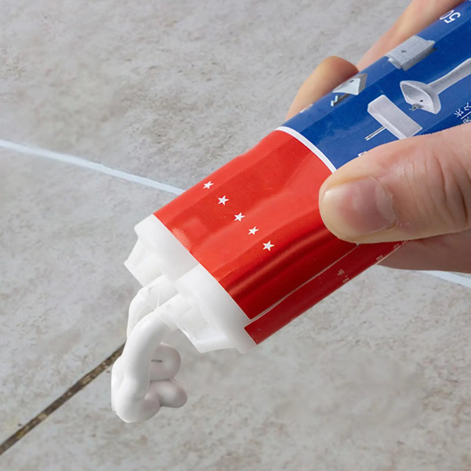 Porcelain Repair Paste Strong Adhesion Fast Drying Chip Filler Paste Professional Adhesive Grout Sealing for Tile Chips Cracks