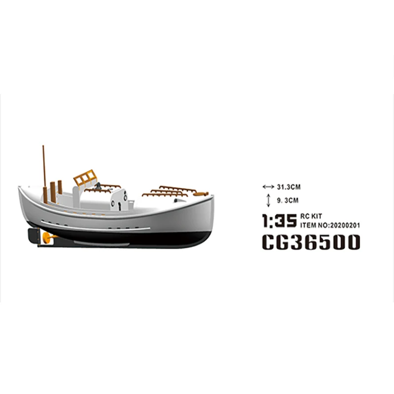 1/35 Rescue Boat Remote Control Boat Work Boat CG36500 Boat Model Kit Angry Sea Rescue Assembled Boat Model Kit