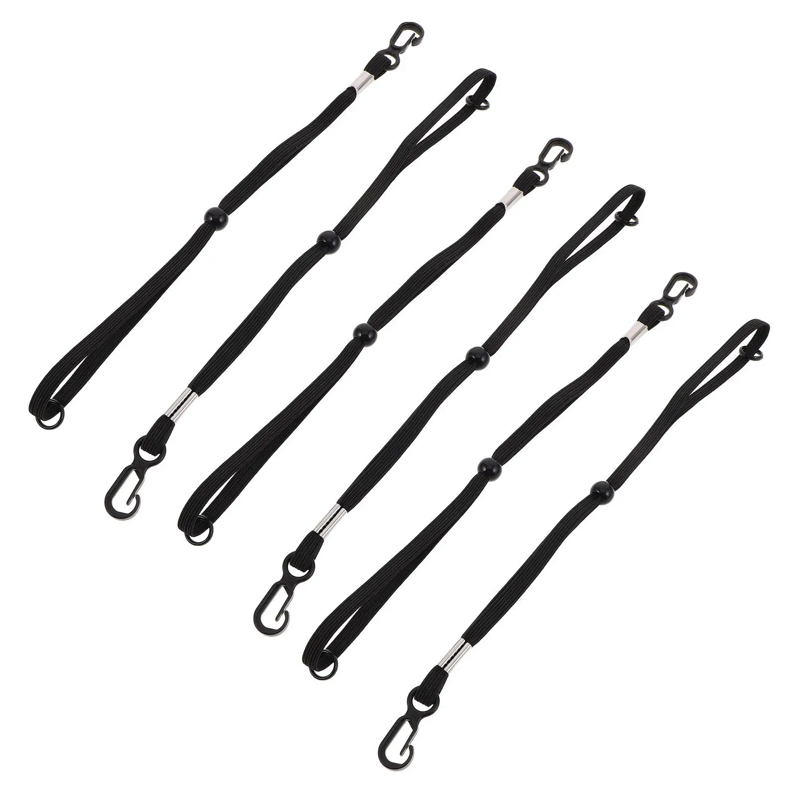 6Pcs Lightweight Ski Glove Wrist Straps Adjustable Anti-Lost Elastic Leash for Snowboarding Skiing Mittens Outdoor Winter Sports