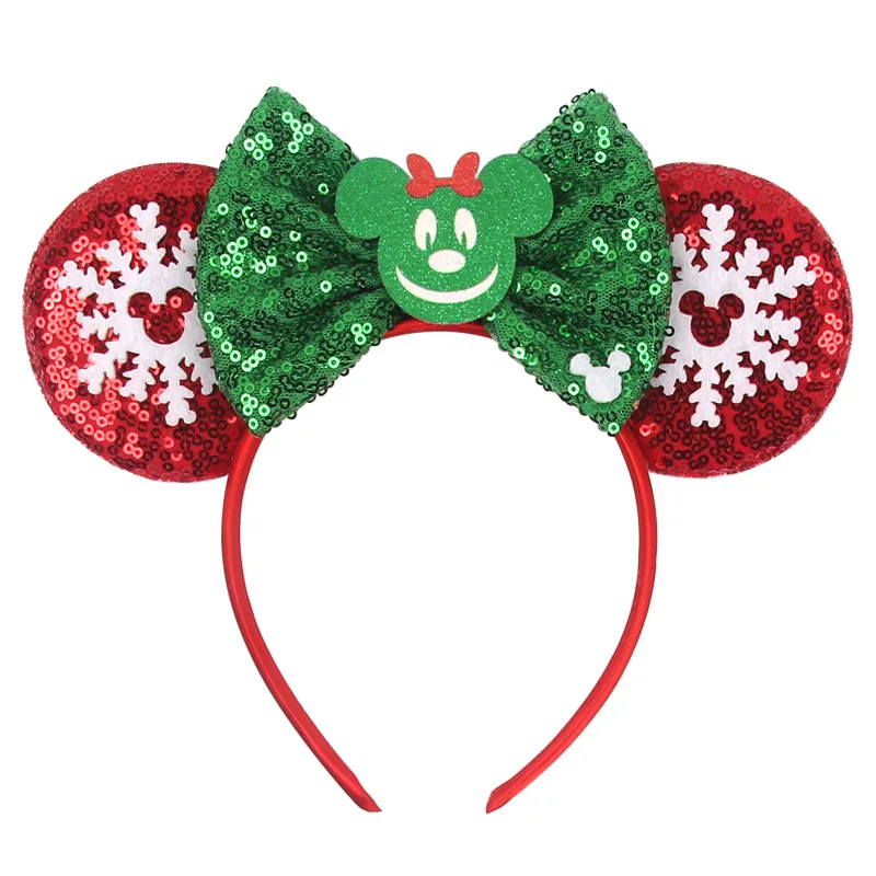 Disney Mickey Mouse Christmas Ears Headbands For kids Girls Tree Santa Candy Antlers Bows Headband Women Adults Party Hairbands