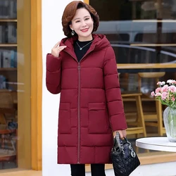 Winter New Warm Thick Parka Outwear Top Snowwear Jacket Loose Hooded Cotton Padded Coat Mid-length Overcoat Women Large size 6XL