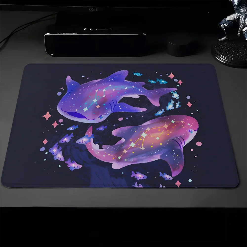 

Magic Mouse Gaming Accessories Small Keyboard Pad Cosmic Whale Shark Computer Mat Pad on the Table Pc Gamer Mausepad Deskmat