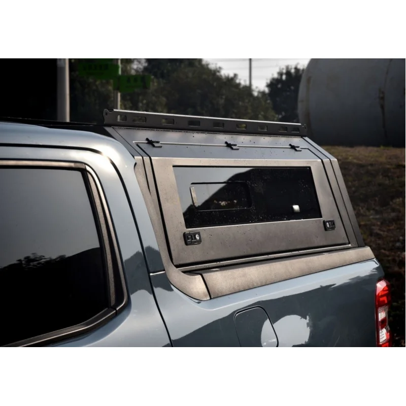 High Quality Heavy Duty Manual Steel Pickup Camper Shell Rolling Cover Sliding Window Waterproof Locking For Maverick