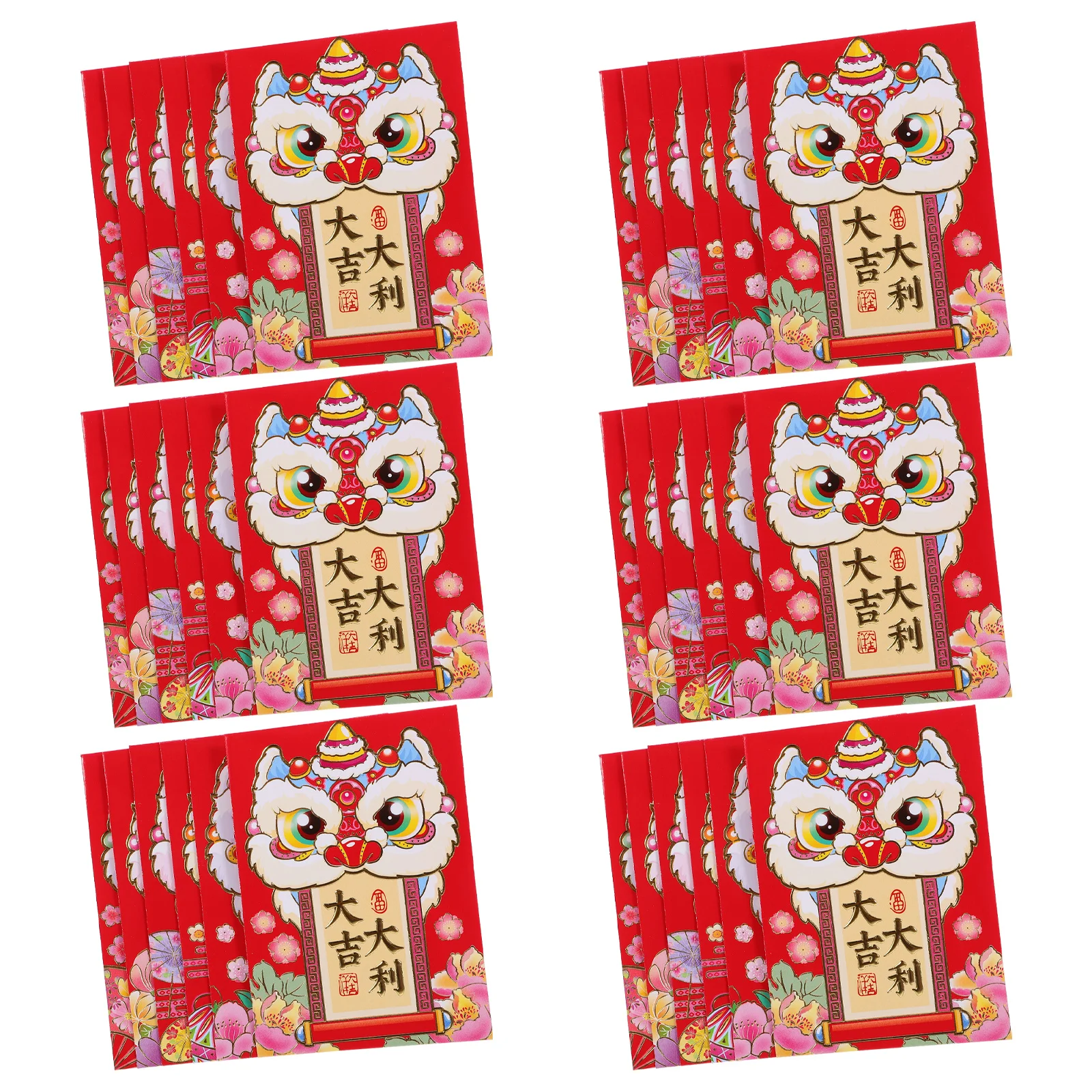 

36 Pcs Cartoon Snake Envelope Lunar New Year Red Packets Chinese Envelops Three-dimensional
