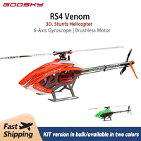 GOOSKY New 2.4G RC Brushless Motor 3D Stunt Helicopter Model RS4 Venom Remote Control Helicopter KIT Version