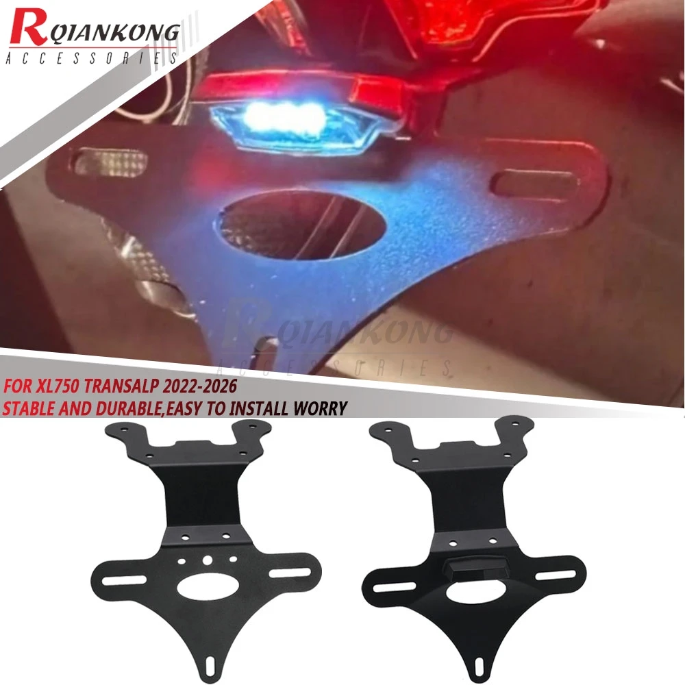 Motorcycle LED Light Tail Tidy Eliminator License Plate Holder Mount FOR HONDA XL750 Transalp XL 750 2022 2023 2024 2025 2026