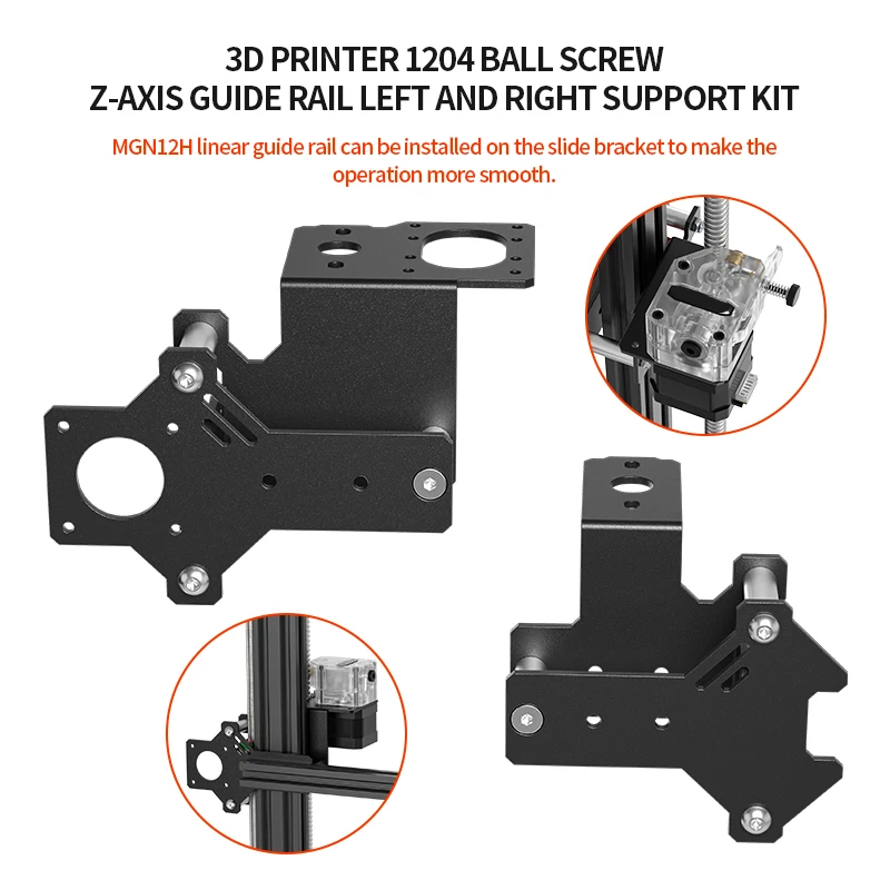 

1204 Ball screw Dual Z-axis MGN12H Linear Rail Guide Fixing Plate Bracket Mount for Ender3 V2 Ender3 Pro CR10 3D Printer Upgrade