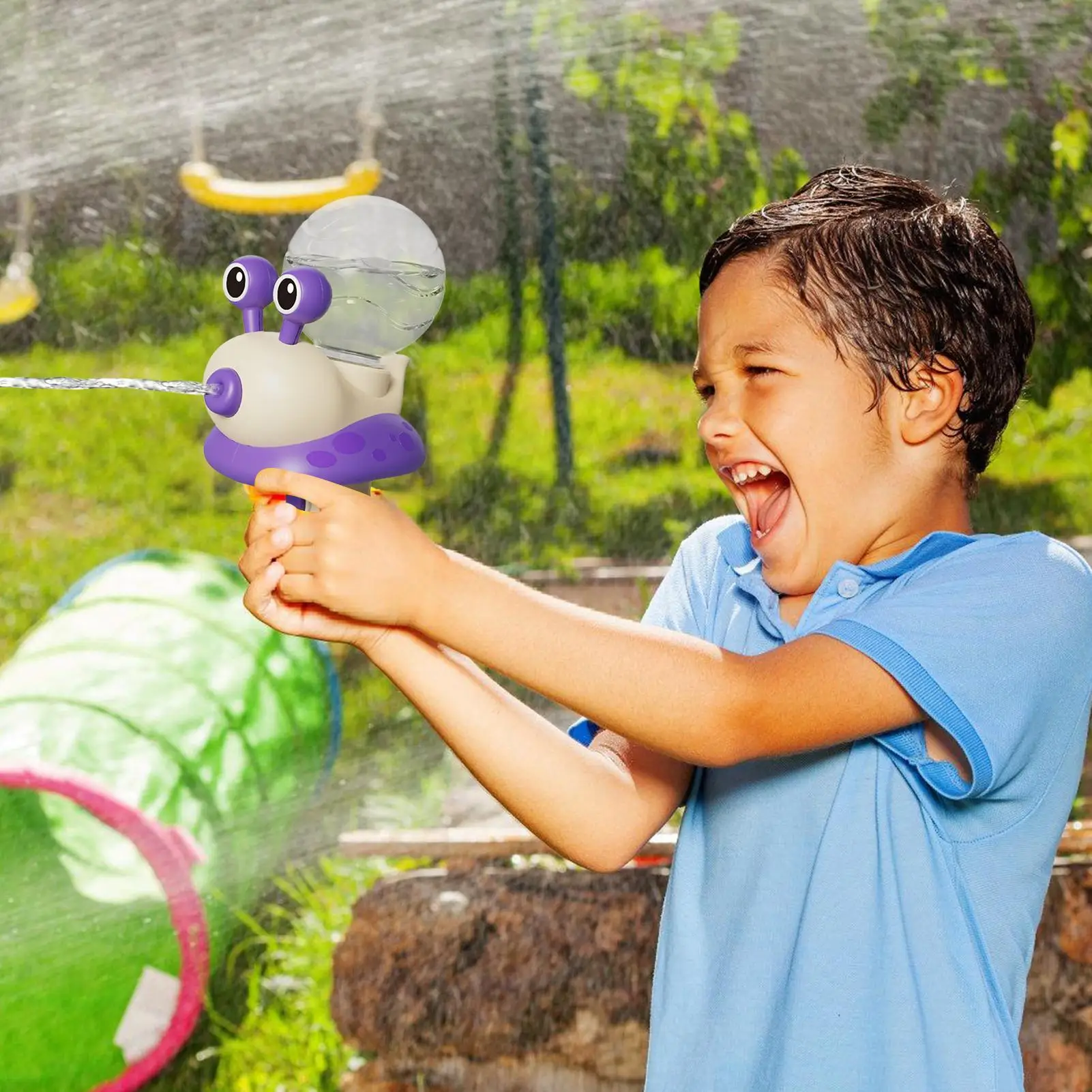 Juguete eléctrico con forma de caracol para niños, aspersor de gran capacidad para exteriores, patio trasero, playa, piscina, diversión con juegos acuáticos de verano
