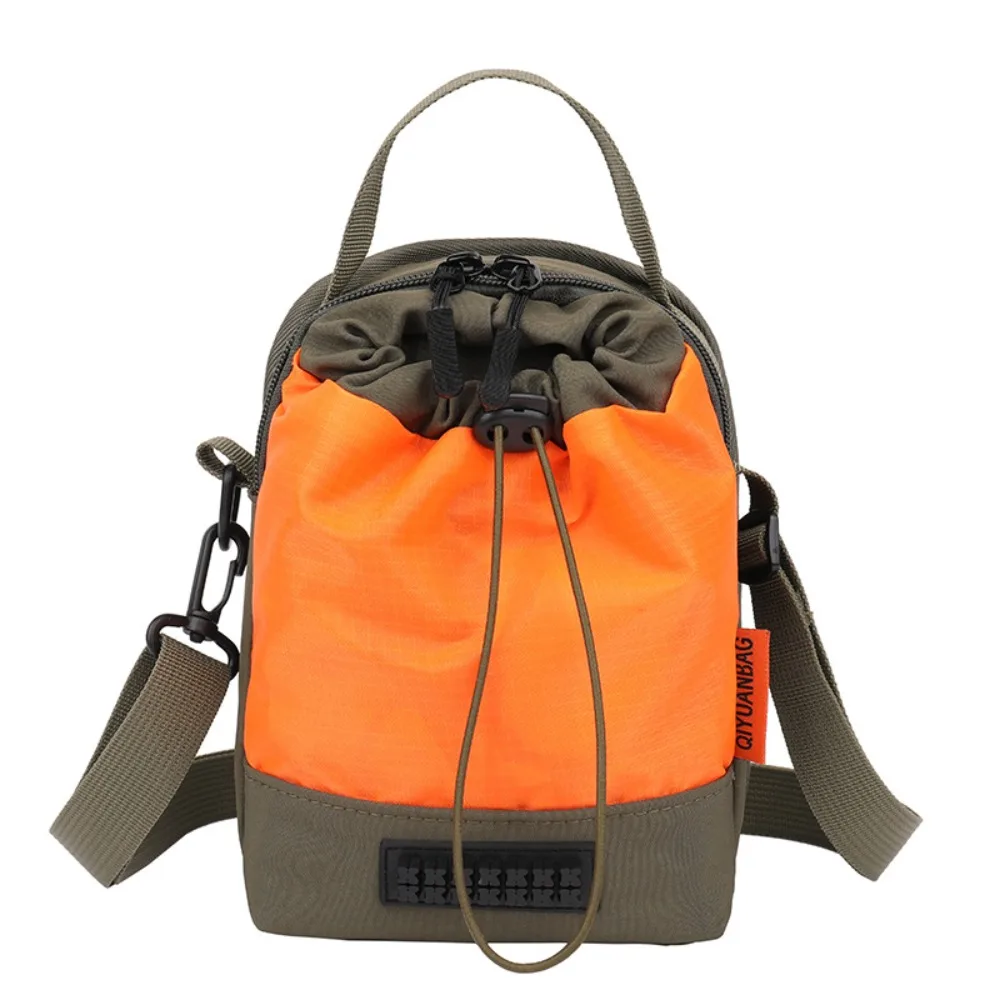 

Contrast Color Water Bottle Carrier Bag Shoulder Strap Front Pocket Crossbody Water Bottle Purse Adjustable Portable