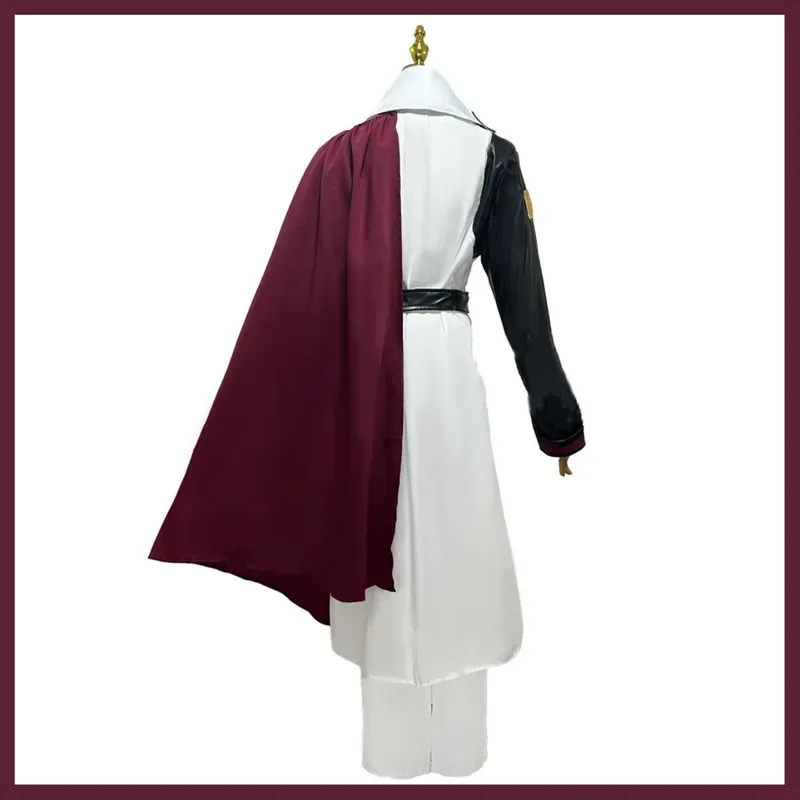 Anime Seraph of The End Crowley Eusford Cosplay Costume Red Cloak Military Uniform Full Set Wig Man Halloween Christmas Suit 5ft