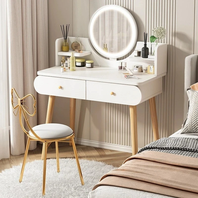 Dressing table, bedroom, modern, simple, light luxury dressing table, small-sized, internet famous