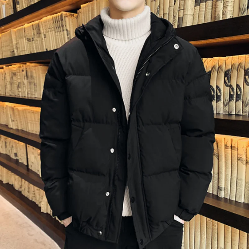 Мужское утепленное зимнее хлопковое пальто, мужская куртка-пуховик, зимняя хлопковая одежда, мужской теплый топ