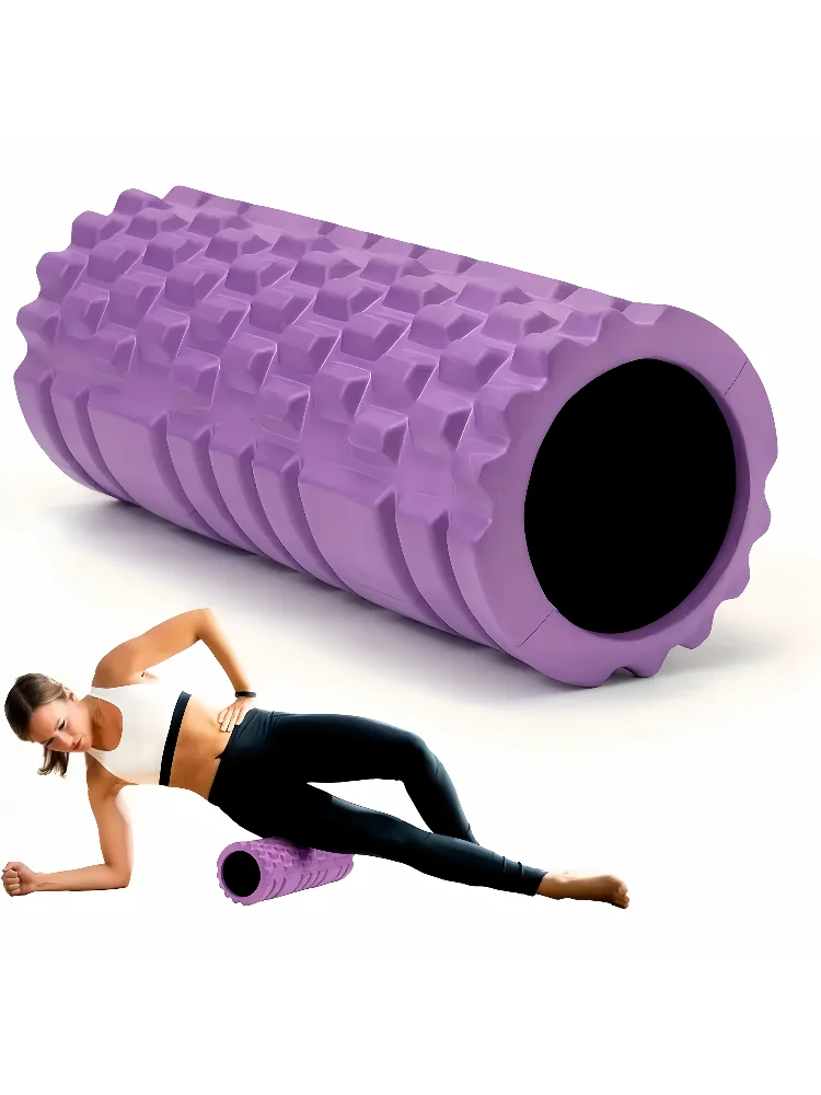 1 Foam Roller Yoga Column Fitness Yoga EVA Foam Roller Yoga Stick Deep Tissue Massage Roller, Suitable for Back and Leg Muscle