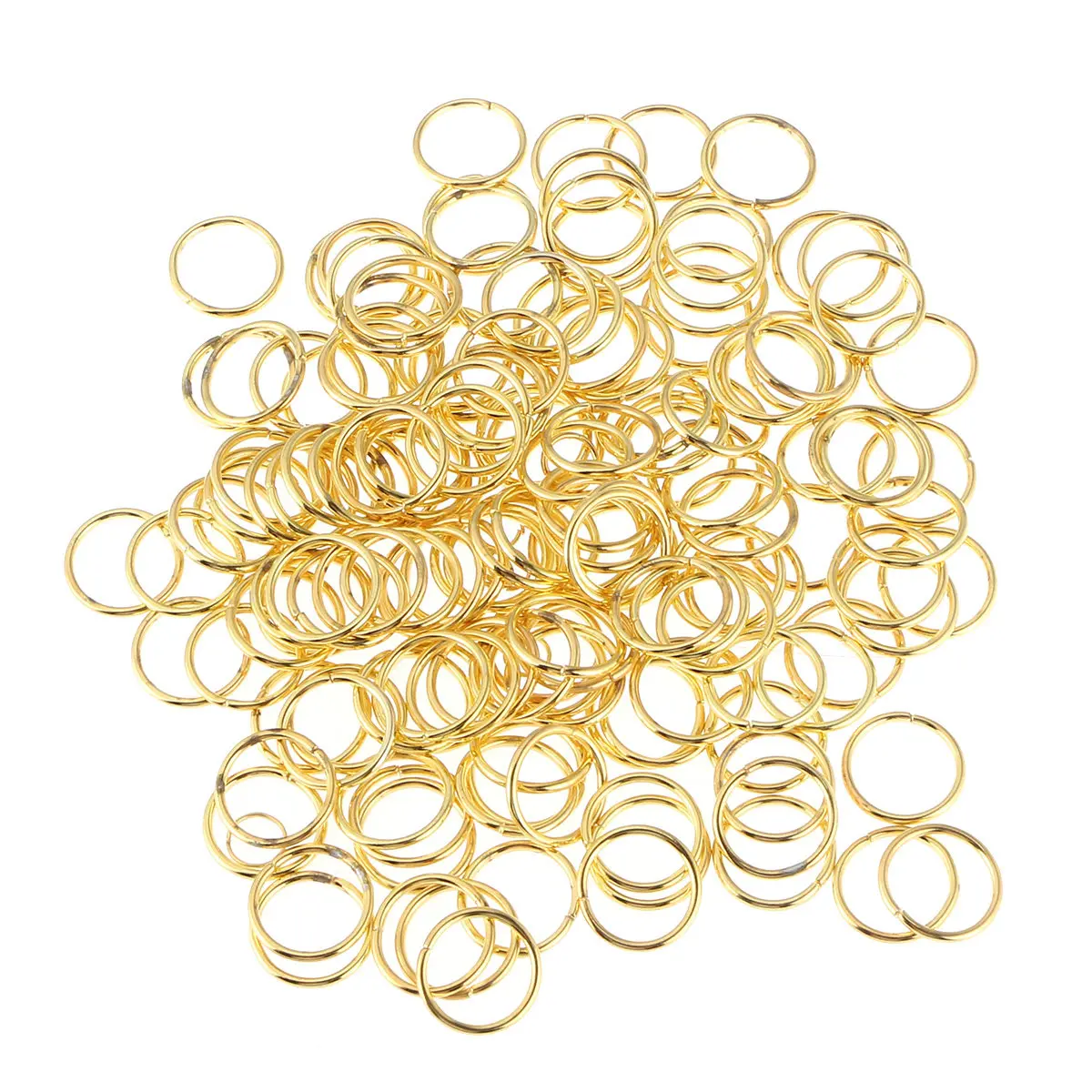 160Pcs Multipurpose Small Open Metal Rings Hanging Accessories Circular Metal Ring Key Ring Bulk for Harness Belts