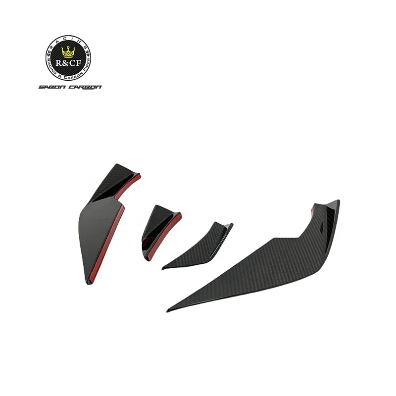 4PC G80 M3 Canards Winglet VS Style Carbon FIber Front Bumper Canards For BMW G8X M3 M4 2021+