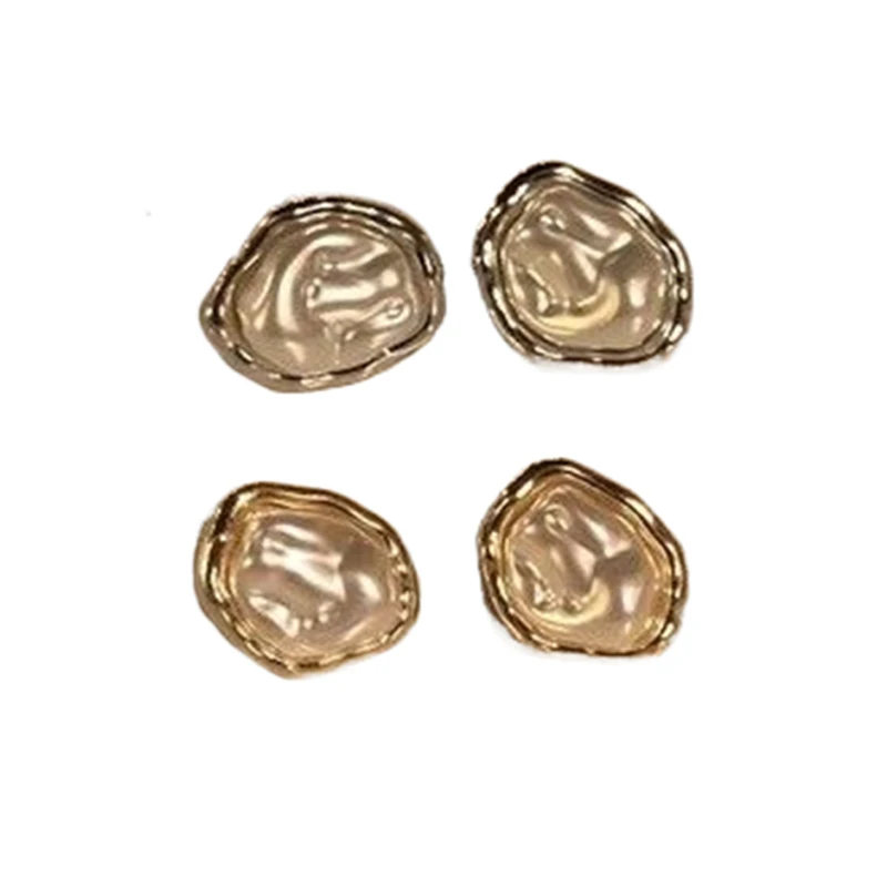 1Pair Fashion Irregular Pearl Stud Earrings For Women Girls Elegant Unique Geometric Personality Earrings Jewelry Accessories image 6