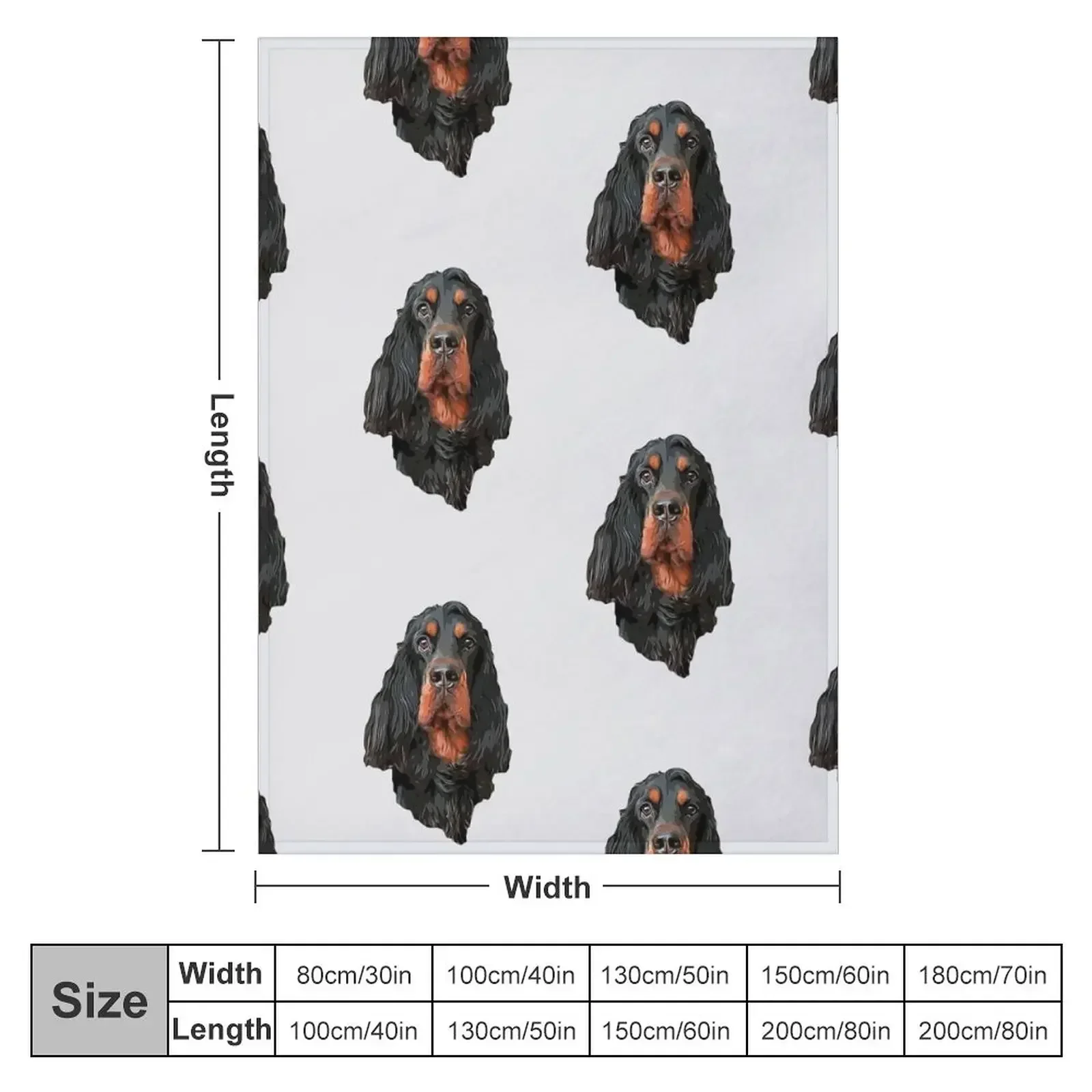 Gordon Setter - Stunning Artistic Portrait Throw Blanket Thermals For Travel valentine gift ideas Stuffeds Blankets