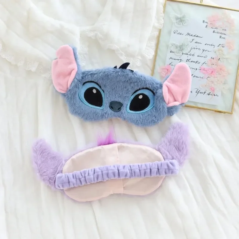 Disney Stitch Eye Mask Portable Sleep Blackout Soft Plush Eye Mask Anime Lilo & Stitch Travel Sleep Eye Care Relax Childs Gifts